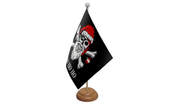 Yo Ho Ho Pirate Small Flag with Wooden Stand
